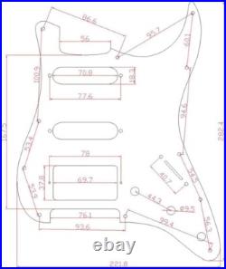 Prewired Loaded Pickguard with SSH Black Mini Pickups for Fender Strat Guitar