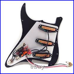 Prewired Loaded Pickguard with SSS Dual Rail Pickups for Fender Strat Guitar