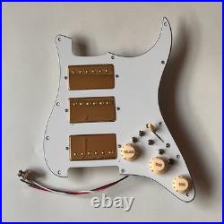 Prewired Loaded Strat Pickguard HHH Ainico 5 Humbucker Pickups for Stratocaster