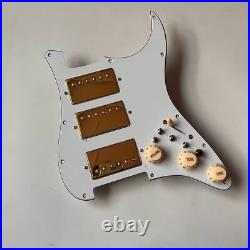 Prewired Loaded Strat Pickguard HHH Ainico 5 Humbucker Pickups for Stratocaster