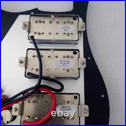Prewired Loaded Strat Pickguard HHH Ainico 5 Humbucker Pickups for Stratocaster Prewired Loaded Strat Pickguard HHH Ainico 5 Humbucker Pickups for Stratocaster