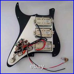 Prewired Loaded Strat Pickguard HHH Ainico 5 Humbucker Pickups for Stratocaster Prewired Loaded Strat Pickguard HHH Ainico 5 Humbucker Pickups for Stratocaster