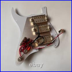 Prewired Loaded Strat Pickguard HHH Ainico 5 Humbucker Pickups for Stratocaster