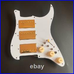 Prewired Loaded Strat Pickguard HHH Ainico 5 Humbucker Pickups for Stratocaster