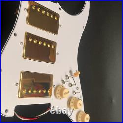 Prewired Loaded Strat Pickguard HHH Ainico 5 Humbucker Pickups for Stratocaster