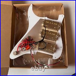 Prewired Loaded Strat Pickguard HHH Ainico 5 Humbucker Pickups for Stratocaster