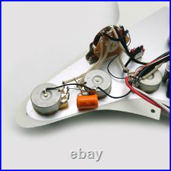 Prewired Loaded Strat Pickguard Set, SSH Alnico 5 Humbucker Pickups for Fender St
