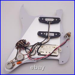 Prewired Loaded Strat Pickguard Set, SSH Alnico 5 Humbucker Pickups for Fender St Prewired Loaded Strat Pickguard Set, SSH Alnico 5 Humbucker Pickups for Fender St