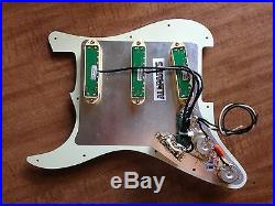 Prewired Strat Pickguard Mint Green Loaded W Seymour Duncan Everything Axe Creme