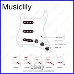 Pro SSS Guitar Pre-Wired Pickguard Loaded Strat Pickguard with Artec Staggered A