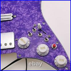 Purple Pearl Guitar SSH Loaded Pickguard with Multifunctional System Fit Strat