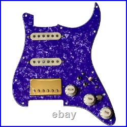Purple Pearl SSH Guitar Prewired Loaded Pickguard Fit Stratocaster Strat