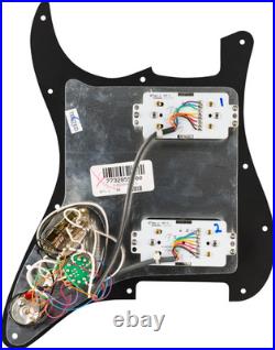 REAL ALNICO 2 Fender Strat Pre Wired Loaded Pickguard QUADRA TAP HH Pickup Set