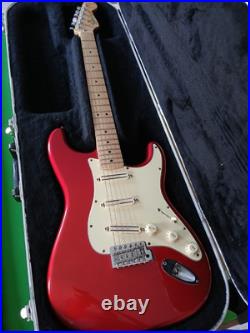 Red Mim Fender Stratocaster, 920D Duncan Hot Rails Loaded Pickguard, coil split