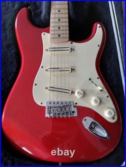 Red Mim Fender Stratocaster, 920D Duncan Hot Rails Loaded Pickguard, coil split