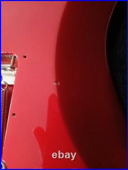 Red Mim Fender Stratocaster, 920D Duncan Hot Rails Loaded Pickguard, coil split