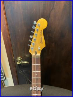 Rich blue strat squier loaded pick guard chrome tuners and my own co name