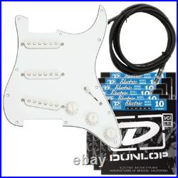 SEYMOUR DUNCAN Malmsteen YJM FURY Loaded/Prewired Strat Pickguard WHITE/WHITE with