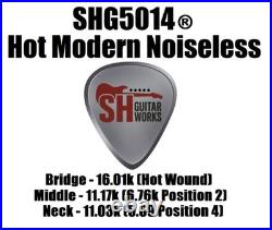 SHG5014 Hot Modern Noiseless Loaded Stratocaster 3-Ply Black Pickguard USA Spec