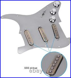 SSS Aluminum Guitar Loaded Prewired Pickguard, Alnico Pickups Fit Fender Strat