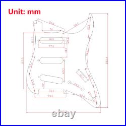 SSS Prewired Loaded Pickguard with Dual Rail Pickups for Fender Strat Guitar