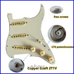 SSS Prewired Loaded Strat pickguard Set, Alnico 5 1 Pickups Set For Fender ST