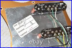 STRATOCASTER Strat LOADED GOLD PICKGUARD/BACK Pickups COMPLETE PLATE SETUP Works