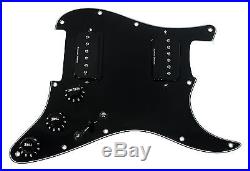 Seymour Duncan P-Rails HH Loaded Strat Pickguard Black / Black