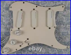 Strat Plus Deluxe Loaded Pickguard, Blue-Silver-Red Lace (2-WIRE), Rare, Minty USA