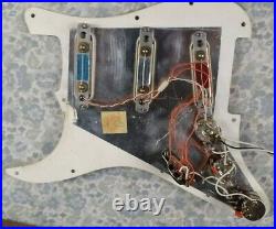 Strat Plus Deluxe Loaded Pickguard, Blue-Silver-Red Lace (2-WIRE), Rare, Minty USA