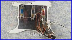 Strat Plus Deluxe Loaded Pickguard, Dead-Mint, Blue-Silver-Red Lace Sensors, Fender