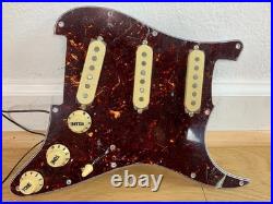 Stratocaster Loaded Pickguard Assembly Wired Fleor Pickups Red Tortoise Vintage