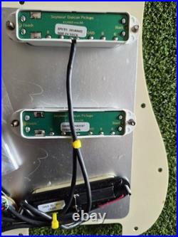 Stratocaster SEYMOUR DUNCAN HOT RAILS Loaded pickguard. Obsidian Wire Kit