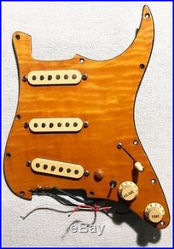 Stratocaster Strat Flamed Maple Loaded Pickguard- Noiseless Pickups- SHIPS FREE