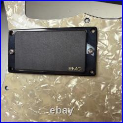 Stratocaster Strat LOADED PICKGUARD, Active EMG 85 81 Black Cream Pearl