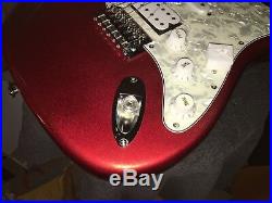 Stratocaster Style HSS Loaded Strat Body Candy Apple Red w Pearl Pickguard