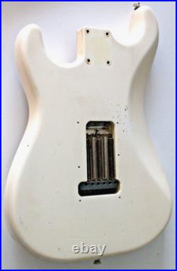 Stratocaster Style Relic Body. White. Black pickguard. Loaded #3314