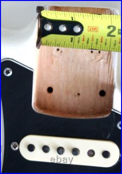 Stratocaster Style Relic Body. White. Black pickguard. Loaded #3314