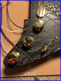 Stratocaster Upgraded Hand wired SSS Loaded Pickguard WithGold Knobs