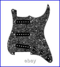 Texas Vintage 7 Way Loaded Pickguard-toggle Black Pearl / Black for Strat Guitar