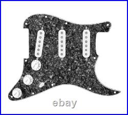 Texas Vintage Strat Guitar 7 Way Loaded Pickguard Pearl Black / White 920D