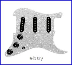 Texas Vintage Strat Guitar 7 Way Loaded Pickguard Pearl White / Black 920D