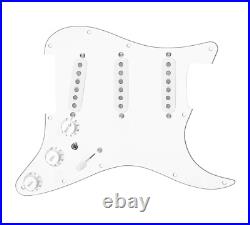 Texas Vintage Strat Guitar 7 Way Loaded Pickguard withToggle White 920D