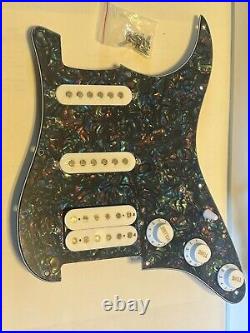 Unique colors on this Fender Stratocaster LOADED PICKGUARD Strat WIRED