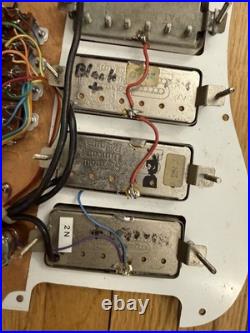 Vintage Loaded Strat Pickguard Seymour Duncan Mini Humbucker Untested