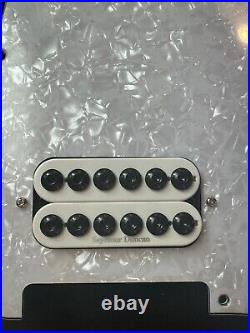 White Pearl Pickguard 11 Hole Single Invader Humbucker Fits Tom Delonge Strat