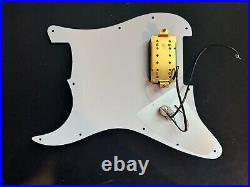 White Pearl Pickguard 11 Hole Single Invader Humbucker Fits Tom Delonge Strat